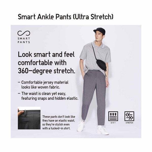 Uniqlo Smart Ankle Miesten Housut Harmaat | 3257-VWYDP