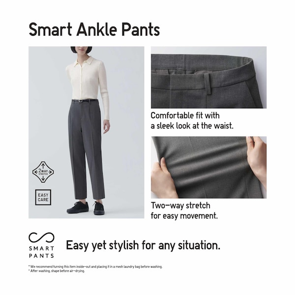 Uniqlo Smart Ankle Naisten Housut Laivastonsininen | 0216-EPAQL