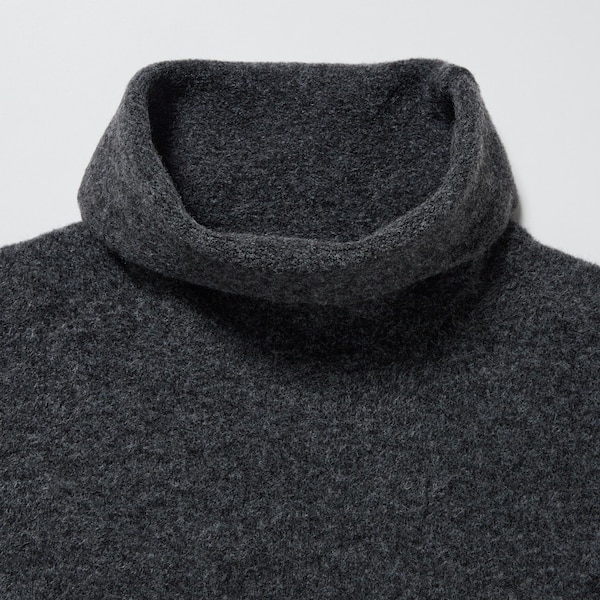 Uniqlo Souffle Yarn Turtleneck Naisten Mekko Tummanharmaat | 1275-RWFMO