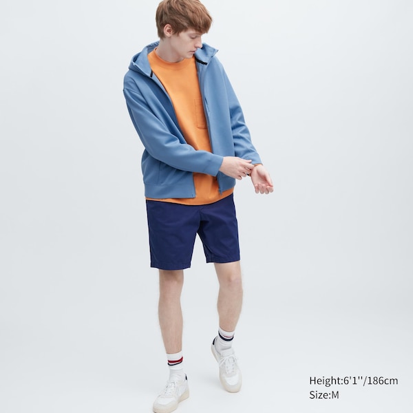 Uniqlo Stretch Dry Sweat Long-Sleeve Full-Zip Miesten Huppari Sininen | 3512-EWIHC