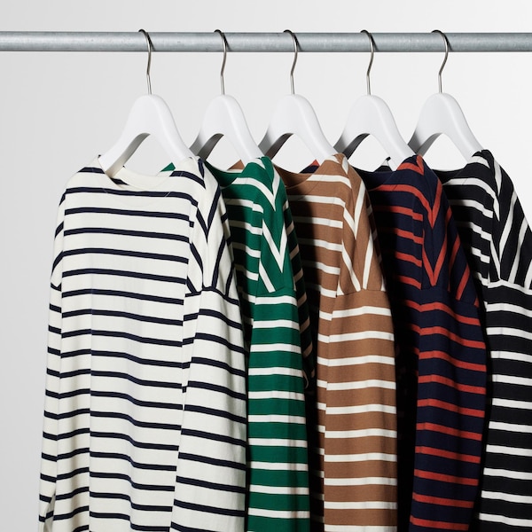 Uniqlo Striped Long-Sleeve Naisten T Paidat Ruskea | 1756-BTRZP