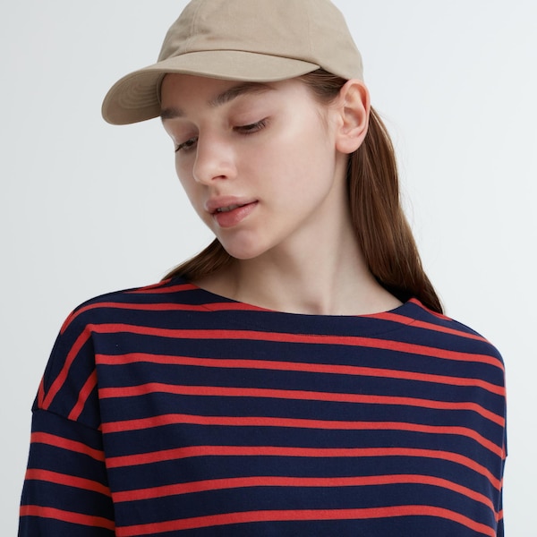 Uniqlo Striped Long-Sleeve Naisten T Paidat Punainen | 5823-OTGFW