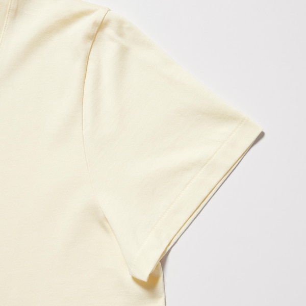 Uniqlo Supima® Cotton V-Neck Short-Sleeve Naisten T Paidat Keltainen | 4968-SXQBJ