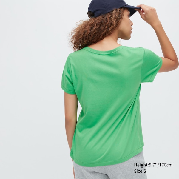 Uniqlo Supima® Cotton V-Neck Short-Sleeve Naisten T Paidat Vihreä | 3172-WVFQY