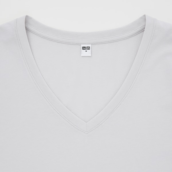 Uniqlo Supima® Cotton V-Neck Short-Sleeve Naisten T Paidat Valkoinen | 1698-AFGJU