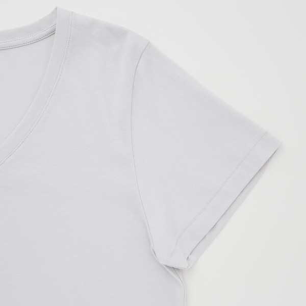 Uniqlo Supima® Cotton V-Neck Short-Sleeve Naisten T Paidat Valkoinen | 1698-AFGJU