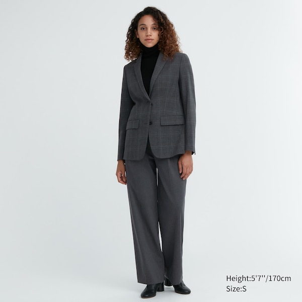 Uniqlo Tailored Naisten jackets Tummanharmaat | 1746-WCIQM