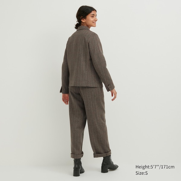 Uniqlo Tweed Checked Naisten Haalarit Harmaat | 4563-XOZFQ