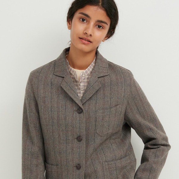 Uniqlo Tweed Checked Naisten Haalarit Harmaat | 4563-XOZFQ