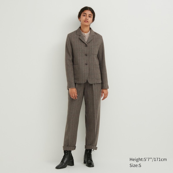 Uniqlo Tweed Checked Naisten Haalarit Harmaat | 4563-XOZFQ