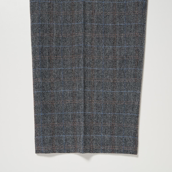 Uniqlo Tweed Wide-Fit Pleated Naisten Housut Tummanharmaat | 1904-UXIFO