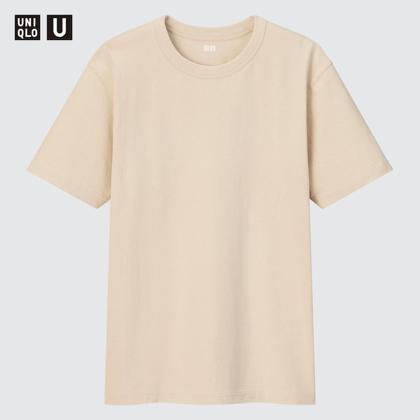 Uniqlo U Crew Neck Short-Sleeve Miesten T Paidat Keltainen | 2473-PCXHU