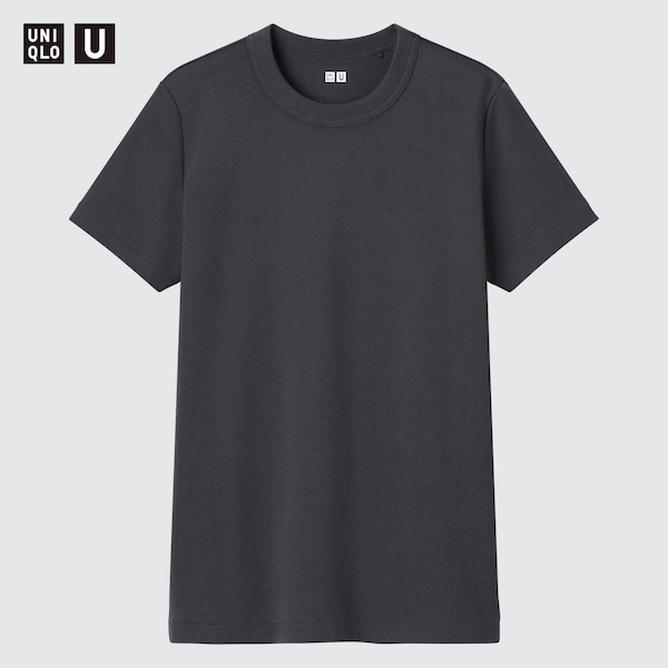 Uniqlo U Crew Neck Short-Sleeve Naisten T Paidat Tummanharmaat | 2358-CNVEO