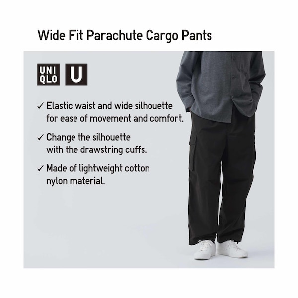 Uniqlo U Wide-Fit Parachute Cargo Naisten Housut Oliivinvihreä | 6743-VIWNQ