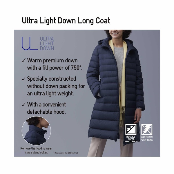 Uniqlo Ultra Light Down Long Naisten Takit Mustat | 1907-TIQRX