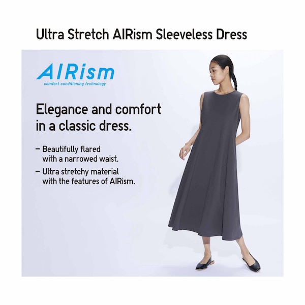 Uniqlo Ultra Stretch AIRism Sleeveless Naisten Mekko Keltainen | 3704-JXHZT