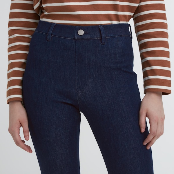 Uniqlo Ultra Stretch Denim Leggings Naisten Housut Laivastonsininen | 1596-SRTCH