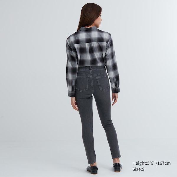 Uniqlo Ultra Stretch Denim Leggings Naisten Housut Laivastonsininen | 5972-SBZCJ