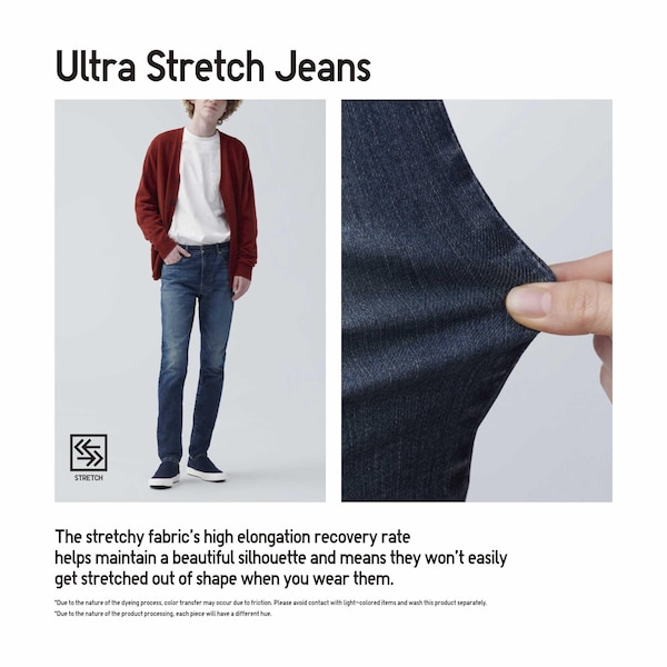 Uniqlo Ultra Stretch Distressed Miesten Farkut Sininen | 0468-JTVEG