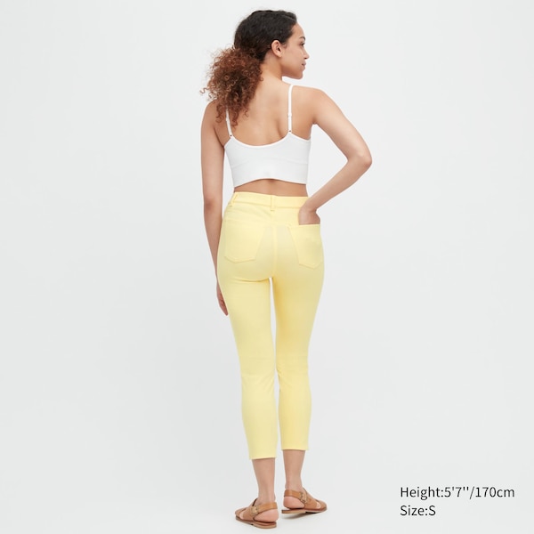 Uniqlo Ultra Stretch High-Rise Cropped Leggings Naisten Housut Keltainen | 1578-IRKUV