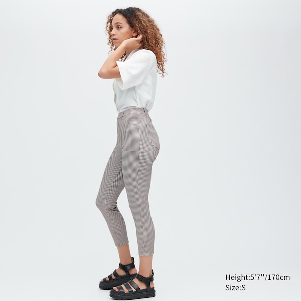 Uniqlo Ultra Stretch High-Rise Print Leggings Naisten Housut Mustat | 9286-ZAKXN