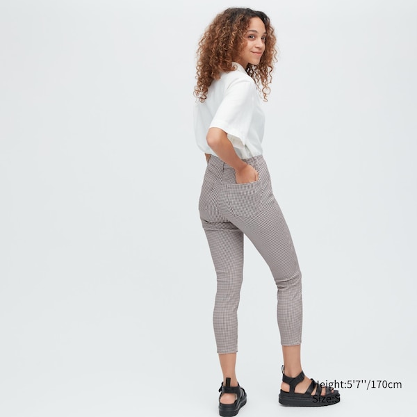 Uniqlo Ultra Stretch High-Rise Print Leggings Naisten Housut Mustat | 9286-ZAKXN