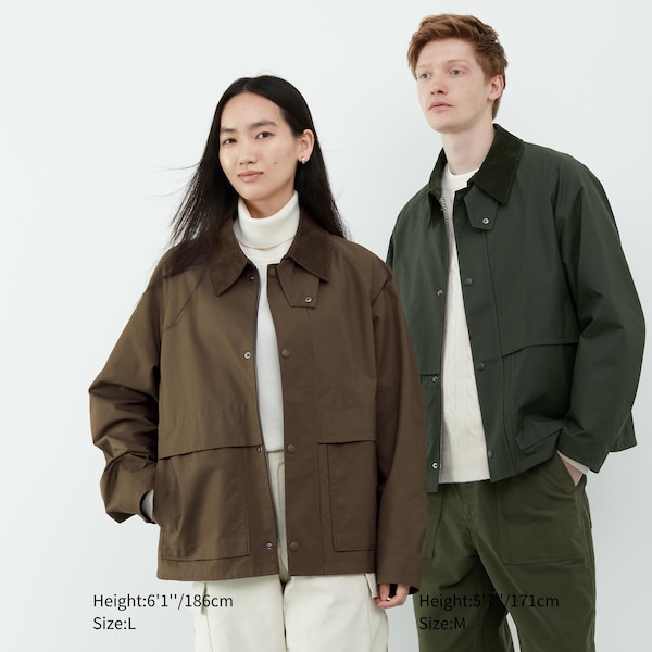 Uniqlo Utility Short Blouson Miesten jackets Vihreä | ZUTQVK-396