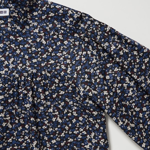 Uniqlo Volume Printed Long-Sleeve Naisten Paidat Sininen | 2850-VYCGJ