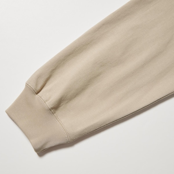 Uniqlo Washed Cotton Crew Neck Long-Sleeve Miesten Puserot Beige | 5163-TZIRL