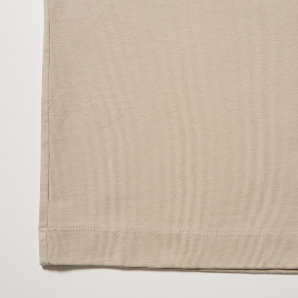 Uniqlo Washed Cotton Crew Neck Long-Sleeve Miesten Puserot Beige | 5163-TZIRL