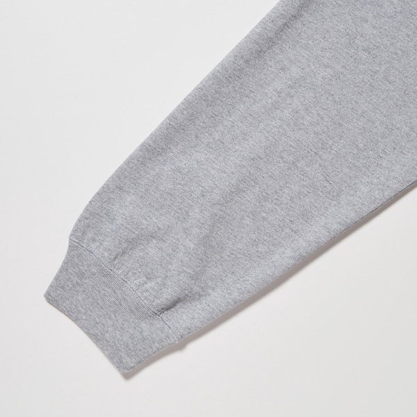 Uniqlo Washed Cotton Crew Neck Long-Sleeve Miesten T Paidat Harmaat | 7846-ZORFC