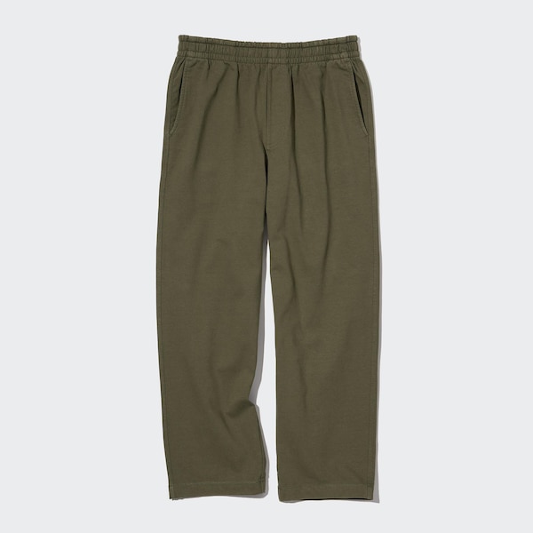 Uniqlo Washed Jersey Ankle Miesten Housut Oliivinvihreä | 6017-UZGJN