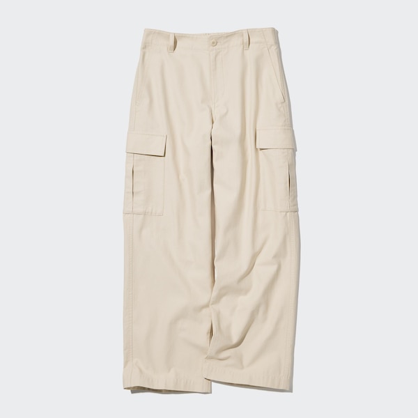 Uniqlo Wide Straight Cargo Naisten Housut Valkoinen | 5031-VWGOY